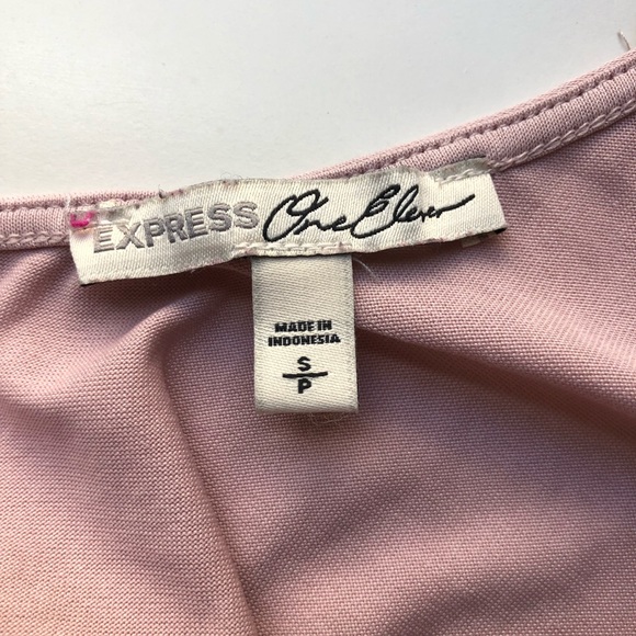 Pink/Nude Flowy High Neck Tank, Small II Express - Picture 3 of 3